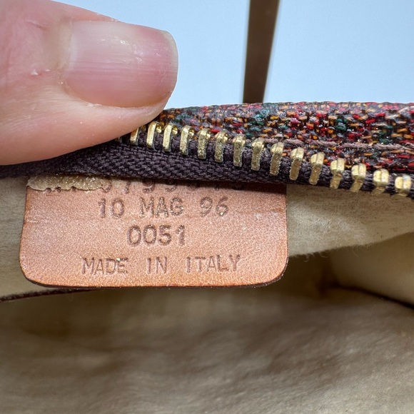 90s Etro Milano Paisley Coated Canvas Mini Clutch/Cosmetic Bag - Picture 9 of 13